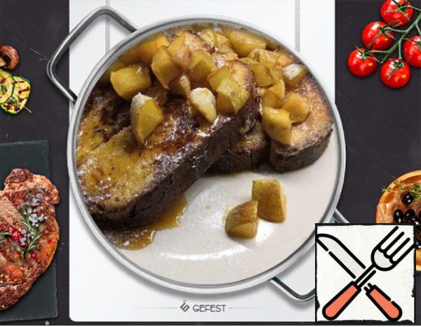 Toast with Fruit Stewed in Caramel Recipe