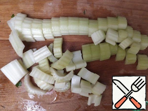 Cut the celery.
