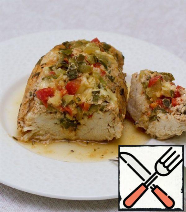 Baked Chicken Fillet with Filling Recipe