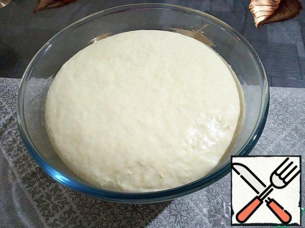 After 1-2 hours, the dough should increase by 2 times.