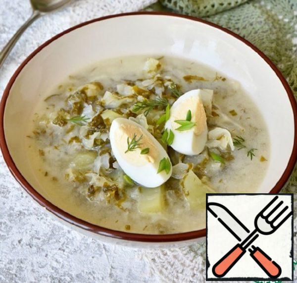 Green Cabbage Soup with Sorrel Recipe