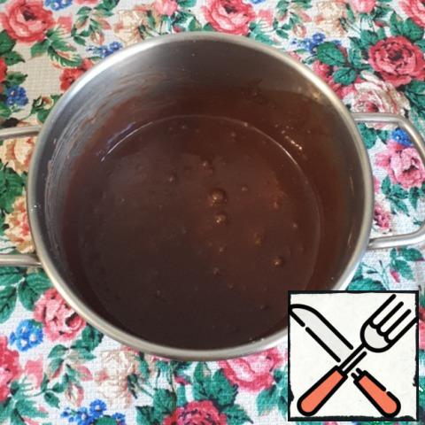 Here is such a delicious chocolate-cream mixture turned out.
