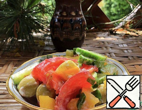 Vegetable Salad with Sour Cream Recipe