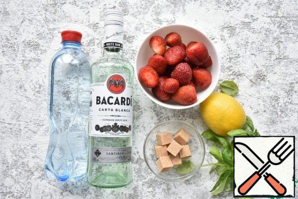 I prepare products for making a cocktail.
