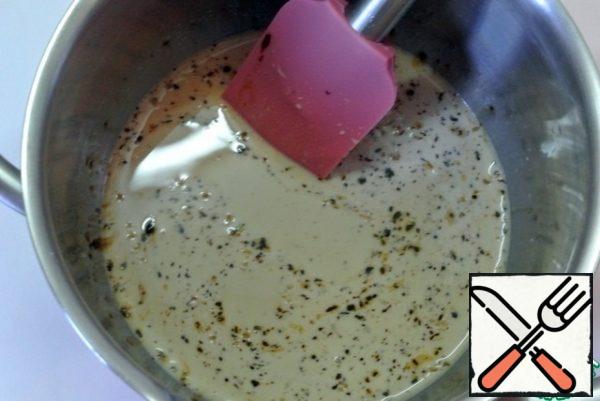 Pour in the milk and leave for 20-30 minutes.