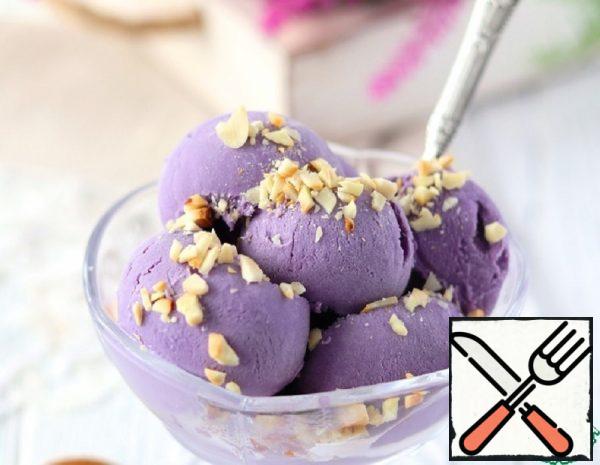 Lavender Ice Cream with Almonds Recipe
