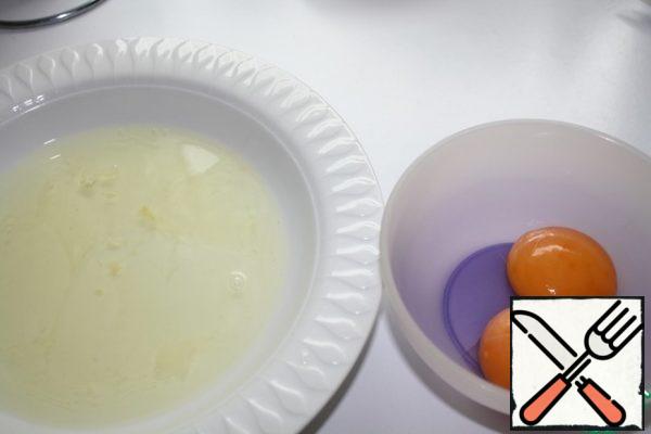 So...
Divide the eggs into whites and yolks.