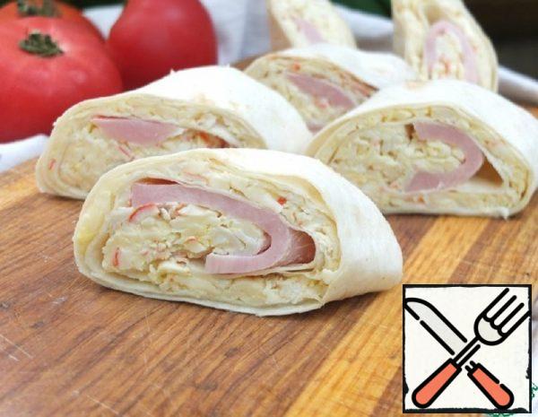 Snack Cheese Roll with ham Recipe