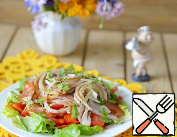 Half-smoked Sausage Salad with Vegetables Recipe