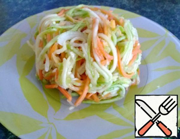 Zucchini with Carrots in Korean Recipe