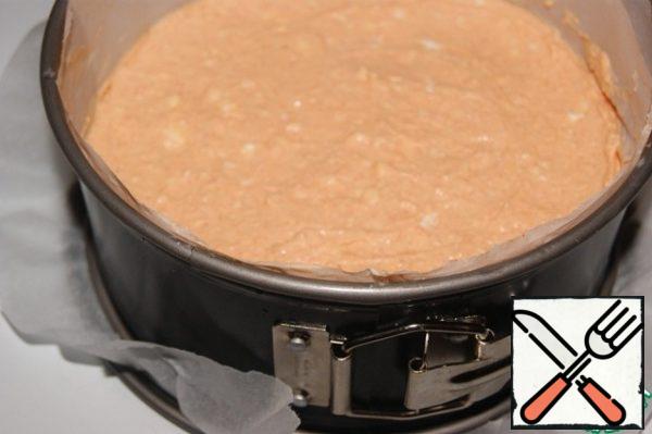 To the cheese mass, add in crumbled pieces of feta cheese. Mix and taste, add salt if necessary. Line the cheese mass in a mold and send it to the refrigerator until completely solidified.