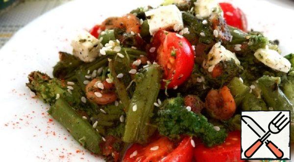 Warm Broccoli and String Bean Salad Recipe
