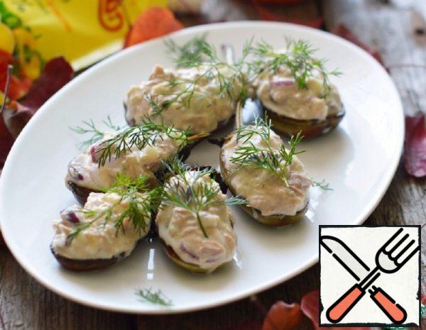 Tuna Salad on baked Eggplant Recipe