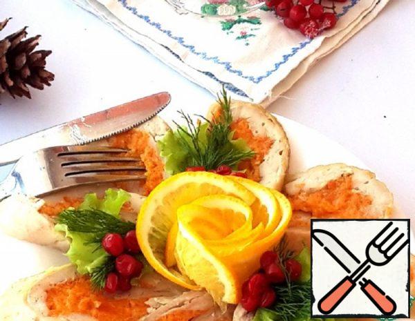Chicken Roll with Orange and Carrot Filling Recipe