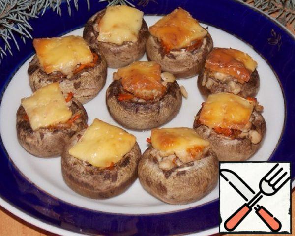 Mushrooms stuffed with Carrots and Rice Recipe