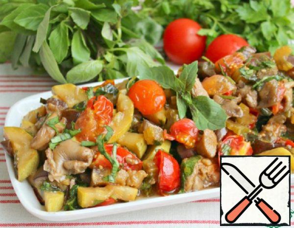 Delicious Snack with Eggplant and Mushrooms Recipe
