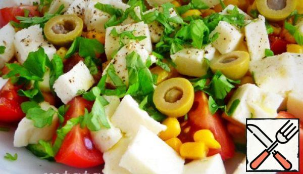 Corn Salad with Mozzarella Cheese Recipe