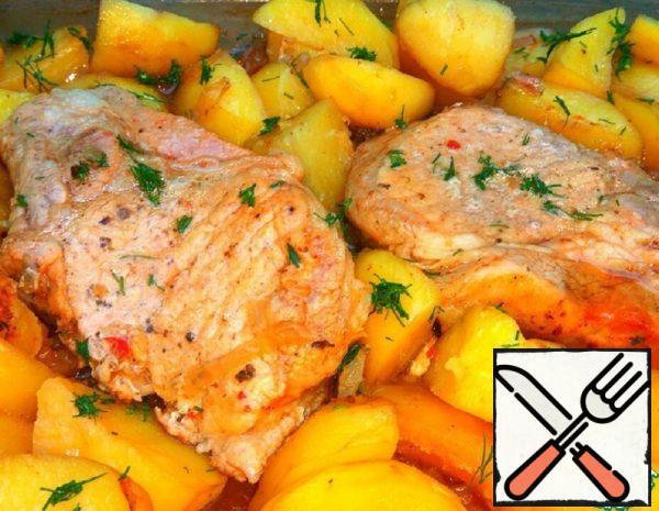 Baked Loin on the Bone with Potatoes Recipe