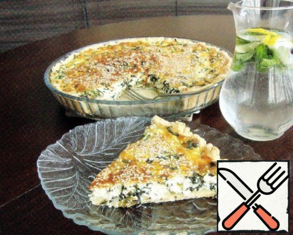 Tart with Cottage Cheese and Spinach Recipe