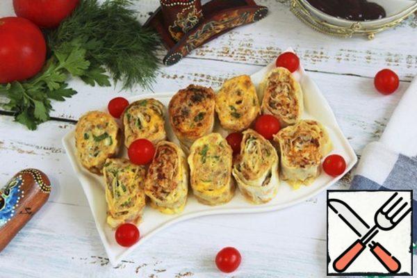 Pita Bread Rolls in Batter Recipe