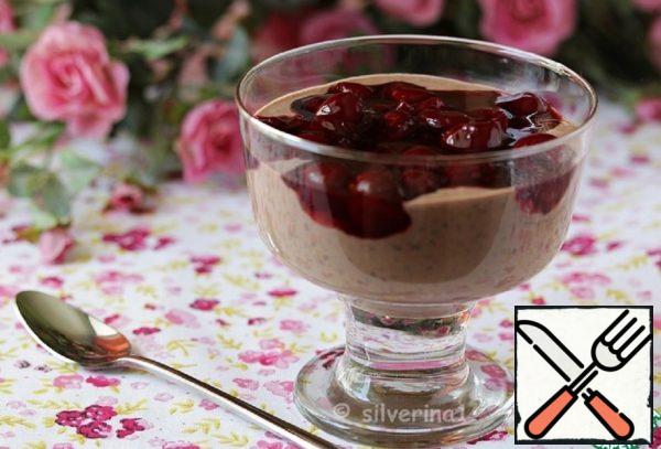 Chocolate Chia Pudding with Cherries Recipe