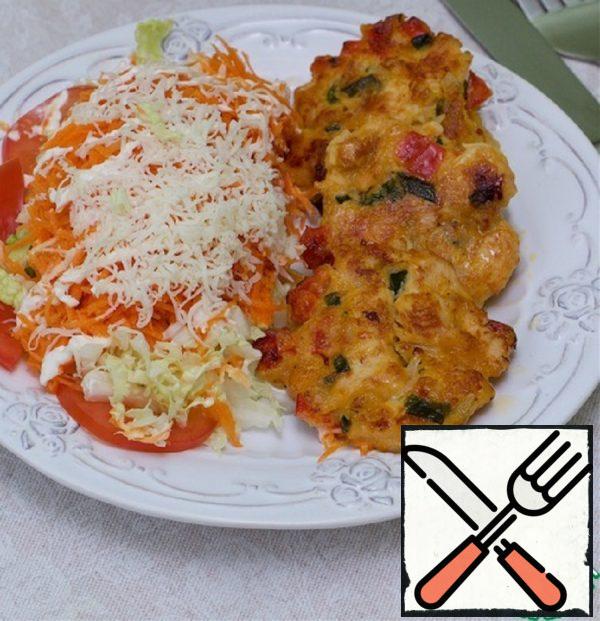 Chopped Chicken Cutlets with Pepper Recipe