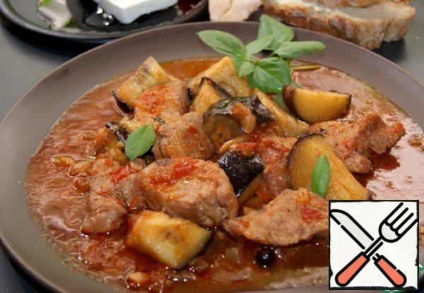 Eggplant with Meat in Kokinisto Sauce Recipe