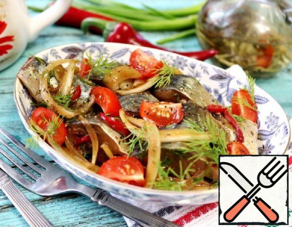 Marinated Mackerel with Soy Sauce and Tomatoes Recipe