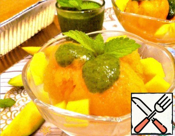 Mango Sorbet with Mint Pesto Recipe