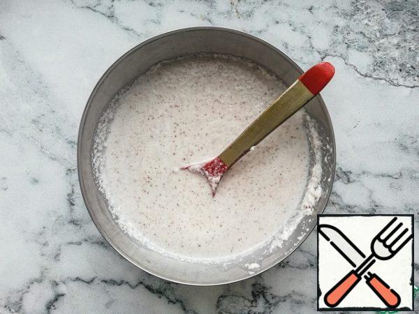 Pour the coconut mass into a deep bowl.