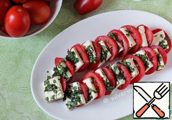Pickled Cheese with Tomatoes Recipe
