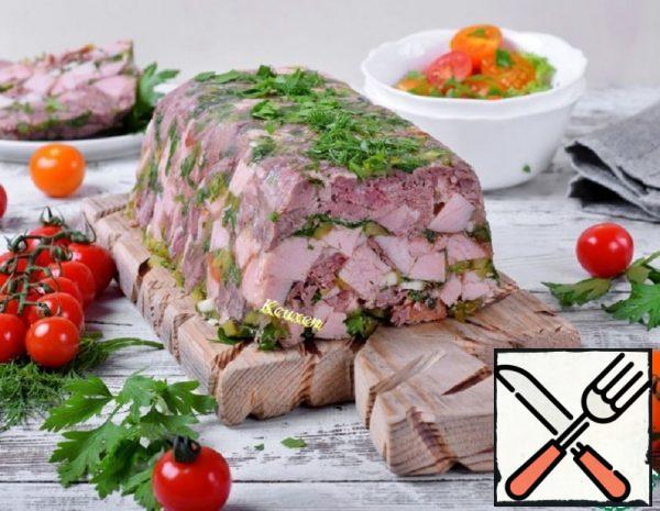 Meat Terrine with Gherkins and Greens Recipe