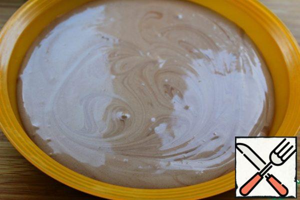 Pour the mass into a container, cover and put in the freezer overnight.