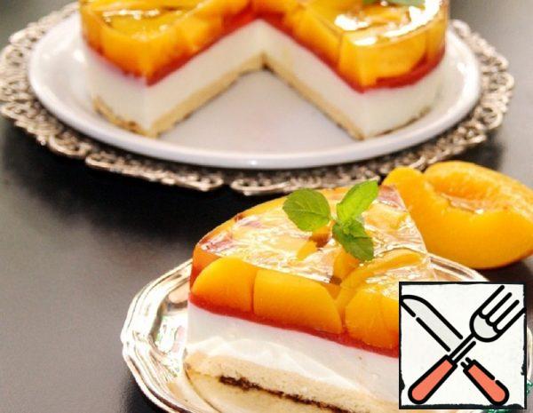 Cold Cheesecake with Peach Jelly Recipe