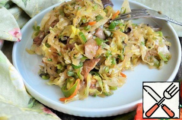 Cabbage with Eggplant and Mushrooms Recipe