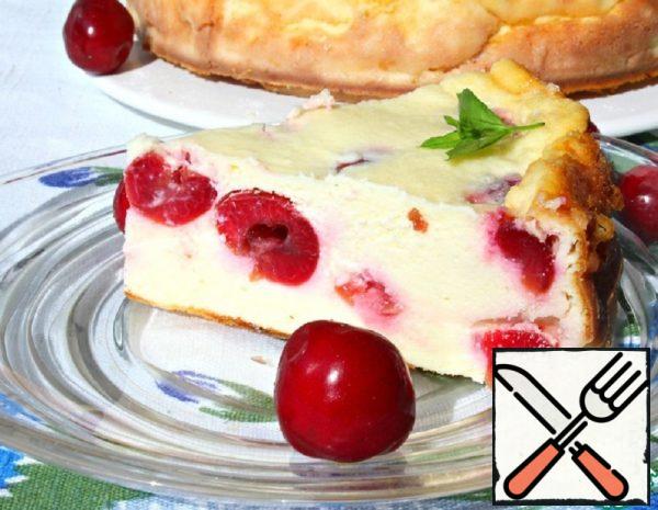 Juicy Curd Casserole with Cherries Recipe