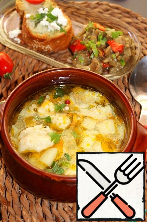 Flavorful, very appetizing soup with tender, but not spreading and not sticky dumplings, very much loved in my family, I hope you will like it.
By the way, sometimes I cook dumplings as a side dish, delicious!