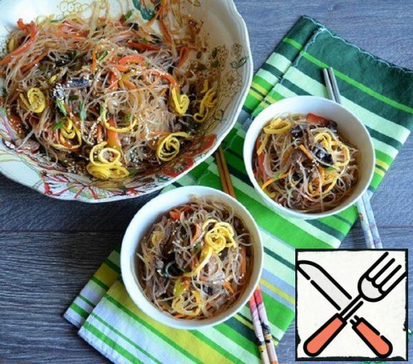 Noodles with Meat and Vegetables "Chapche" Recipe