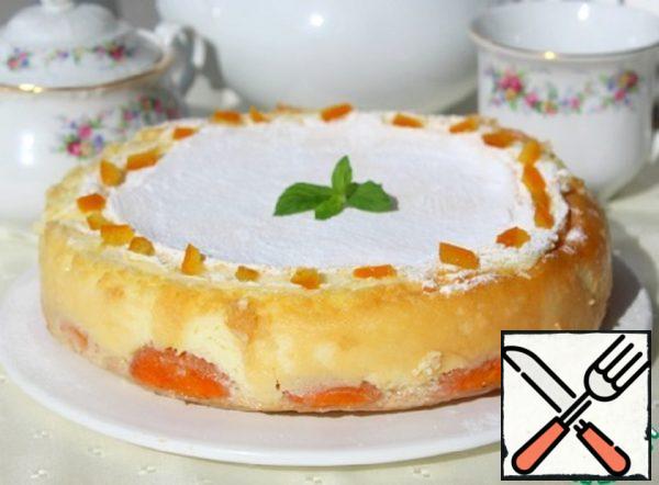 Cake with Apricots and Baked Tender Cream Recipe