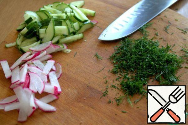 Chop the dill.