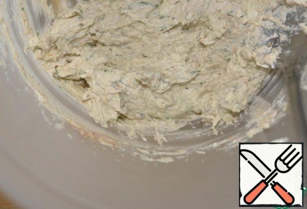 Punch the blender into a uniform cream mousse.