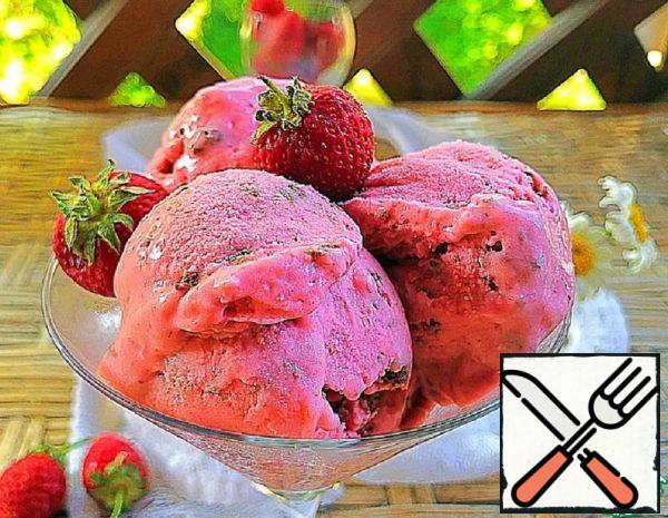 Ice Cream "Strawberry with Cream in Chocolate" Recipe