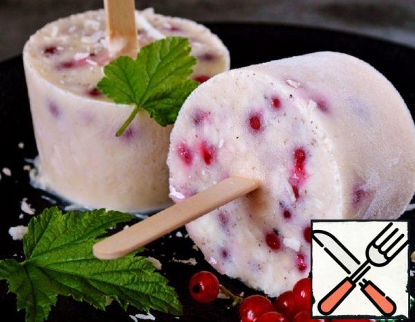 Ice Cream from Fermented Baked Milk with Red Currants Recipe