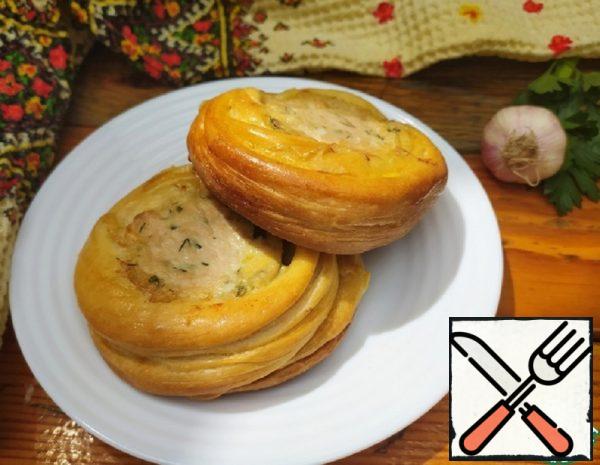 Yeast Dough Nests with Minced Meat Recipe