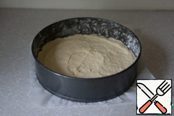 Put the dough in the prepared form.