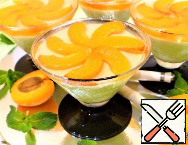 Mint Panna Cotta with Apricots in Jelly Recipe