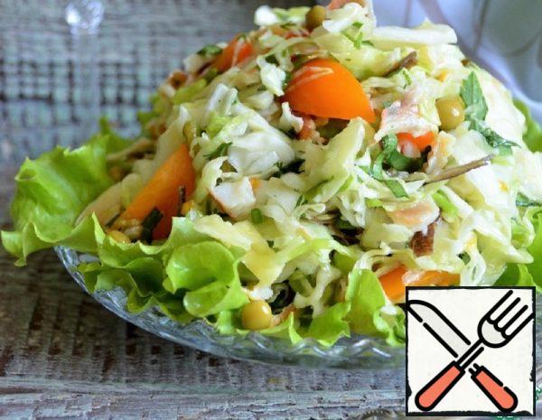 Cabbage Salad with smoked Flounder Recipe