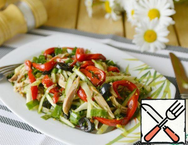 Baked Pepper Salad with Chicken Recipe