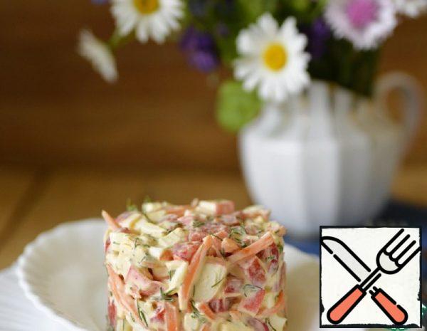 Baked Pepper and Crab Stick Salad Recipe