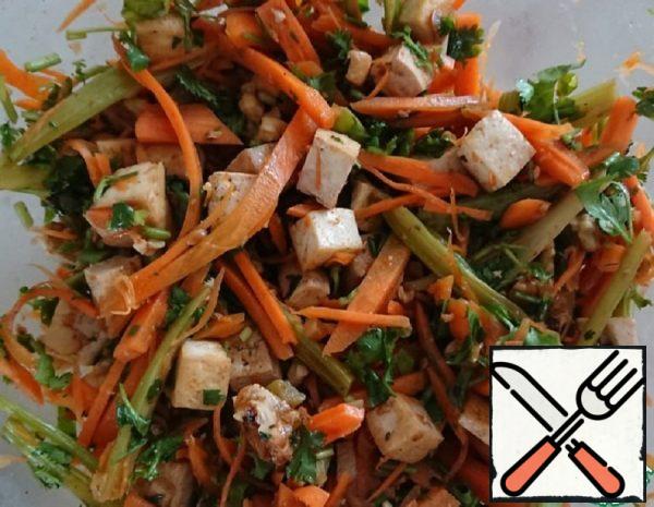 Carrot salad with Tofu Recipe